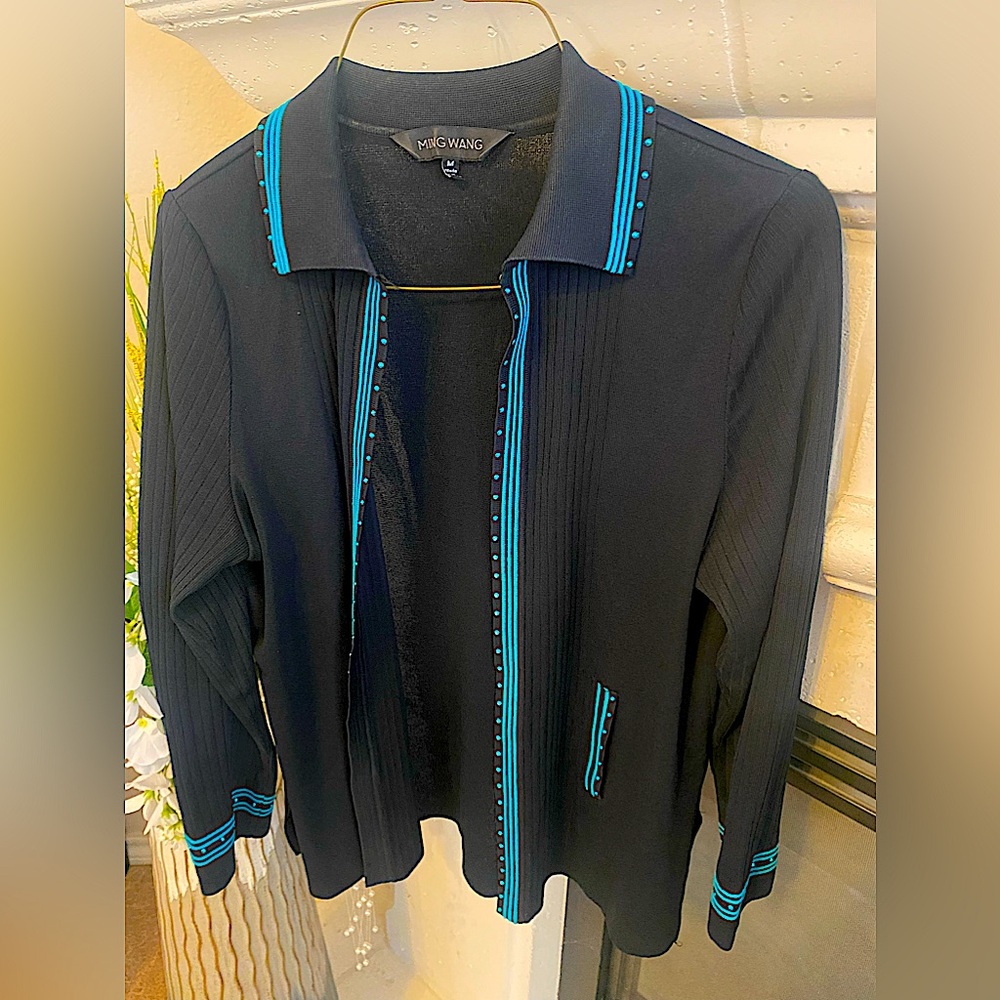 MING WANG jacket with embellishments
